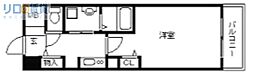プレサンス新大阪ステーションフロント 1Kの間取図画像