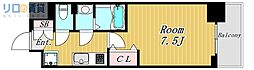 Luxe新大阪α 1Kの間取図画像