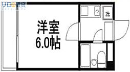 ミフネセントラルベア東淀川 1Kの間取図画像