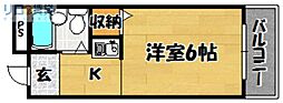 ベルメゾンエトワール 1Kの間取図画像