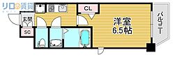 大阪市東淀川区淡路2丁目マンション 1Kの間取図画像