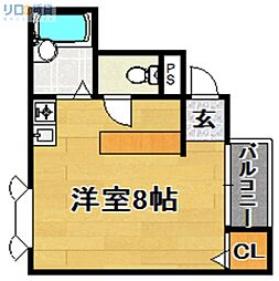 オンセカーサ ワンルームの間取図画像