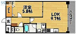 サンロード新和2 1LDKの間取図画像