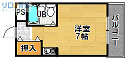 マンション佐和 ワンルームの間取図画像
