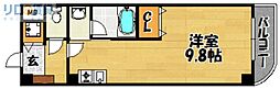 メゾンリュート2番館 ワンルームの間取図画像