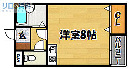 エコーハイツ3 ワンルームの間取図画像