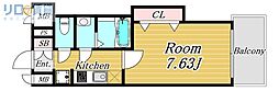 Luxe新大阪SOUTH 1Kの間取図画像