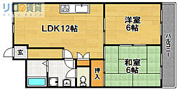 パレスサトウ 2LDKの間取図画像