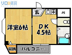 シュロスノグチ 1DKの間取図画像