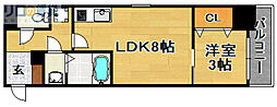 Pエンシンビル 1LDKの間取図画像