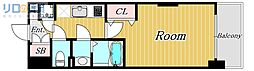 Luxe新大阪α 1Kの間取図画像