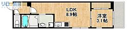 サンメイプル上新庄 1LDKの間取図画像