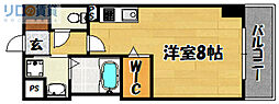 ICube上新庄 ワンルームの間取図画像