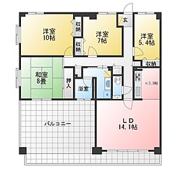 ツインタワー 4LDKの間取図画像