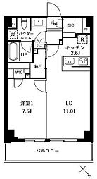 ザ・ケンジントン・レジデンスときわ台 1LDKの間取図画像