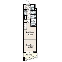 S-FORT中板橋 1DKの間取図画像