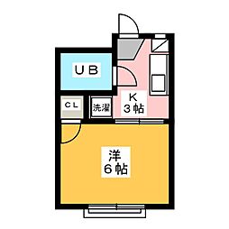 ベルときわ台 1Kの間取図画像