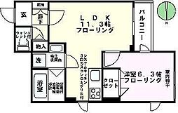 プリマヴェーラ・K 1LDKの間取図画像