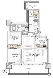 ベイシティタワーズ神戸WEST 2SLDKの間取図画像