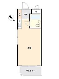 アルファ西宝町 ワンルームの間取図画像