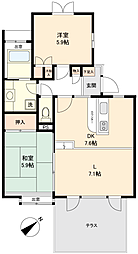 間取図画像 2LDK
