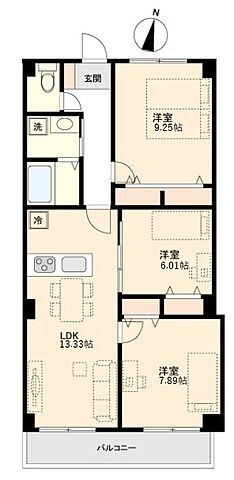 間取り 赤羽シティハイツ 4階/-