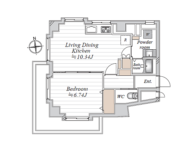 間取り 妙義坂マンション 12階/-