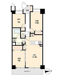 ヴェルレージュ西葛西ViewPark 2SLDKの間取図画像