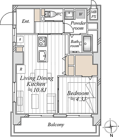 間取り 西荻台マンション 4階/-