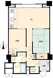 フジタ第8箱根山マンション 2LDKの間取図画像