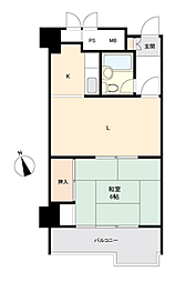 藤塚コーポラス 1LKの間取図画像