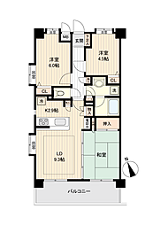 日神パレステージ磯子の森七番館 3LDKの間取図画像