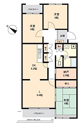 サニーウェル三溪園西館 3SLDKの間取図画像