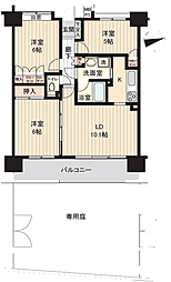 クリオ武蔵砂川壱番館 3LDKの間取図画像