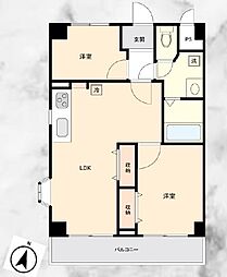 ライオンズマンション東海大学前 2LDKの間取図画像