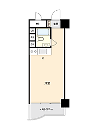 チサンマンション宇都宮第1 ワンルームの間取図画像