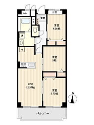ライオンズマンション平野 3LDKの間取図画像