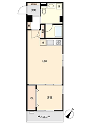 カサベルダ 1LDKの間取図画像