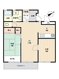 間取図画像 2LDK