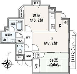 間取図画像 2LDK