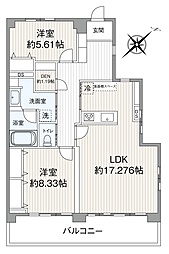 松見坂武蔵野マンション 2SLDKの間取図画像