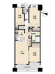 エクストール宮前の丘 3LDKの間取図画像