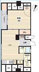 南博多パールシャトー 1LDKの間取図画像