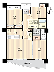 クレセール港川 3LDKの間取図画像