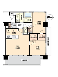 コニファーコート松飛台 2LDKの間取図画像