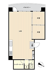ライオンズマンションコザ 2LDKの間取図画像