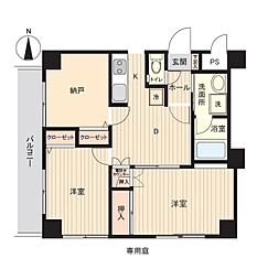 リバティーヒルズ橋本南 2SDKの間取図画像