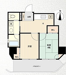 ファーストクラス本厚木第二 2Kの間取図画像