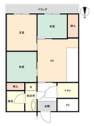 坂ノ上ハイツ 3DKの間取図画像
