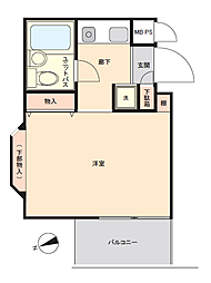 ヴァンハウス仙台東 ワンルームの間取図画像